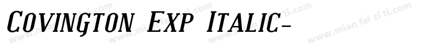 Covington Exp Italic字体转换